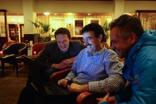 Christian, Marc and Philip discussing the route